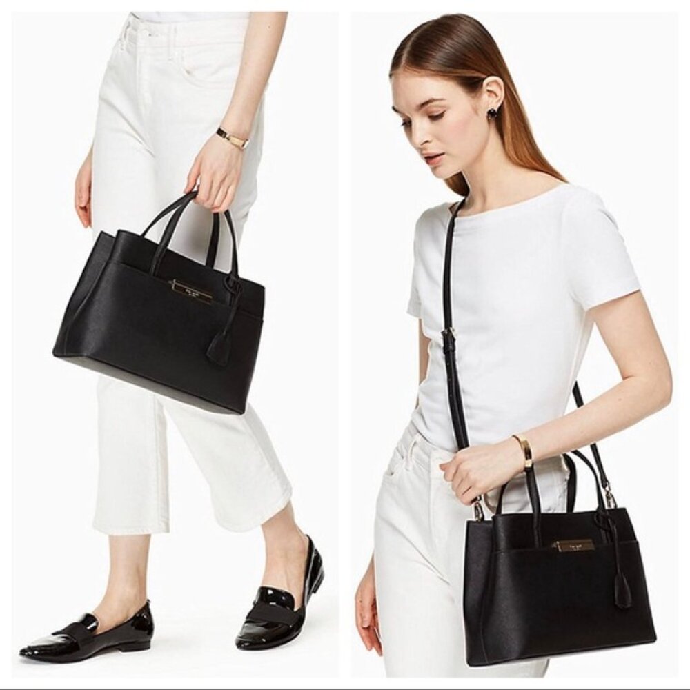 Like New! Kate Spade Maiden Way Saffiano Zuri Black Satchel Bag